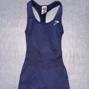 Gymshark Vital Seamless One Piece XS Navy Blue Racerback Workout Bodysuit